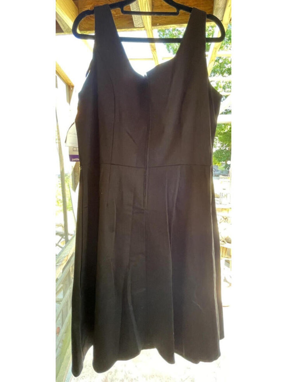 Sag Harbor Black Floral Embroidered Sleeveless Dress Size 14P NWT MSRP $49.99 - Picture 3 of 9